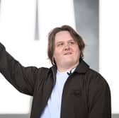 Singer songwriter Lewis Capaldi walks onto the Pyramid Stage during day three of the Glastonbury festival. Picture: Leon Neal/Getty Images
