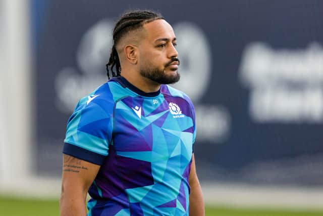 Alex Masibaka during a training session in Edinburgh before the squad's departure for New Zealand.