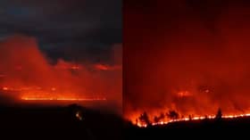  A wildfire near Dava in the Scottish Highlands on the morning of June 29.