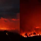  A wildfire near Dava in the Scottish Highlands on the morning of June 29.