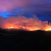 A wildfire near Dava on the morning of June 29.