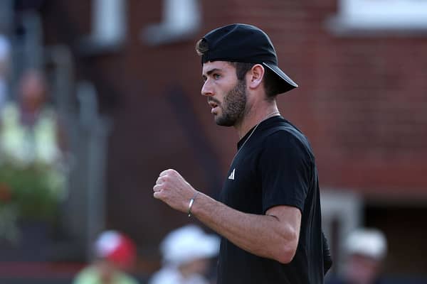 Scotland’s Jacob Fearnley is playing his first round match at Wimbledon today.