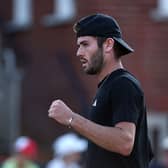 Scotland’s Jacob Fearnley is playing his first round match at Wimbledon today.