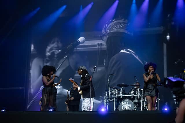 Nile Rodgers and Chic perform at Glastonbury festival last month.