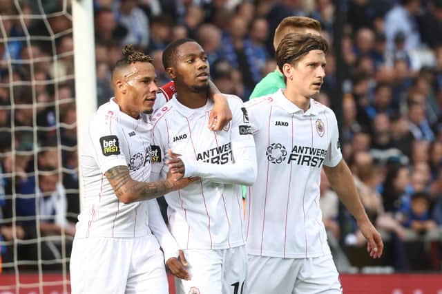 Antwerp's forward Michel-Ange Balikwisha is a long-term target for Celtic.