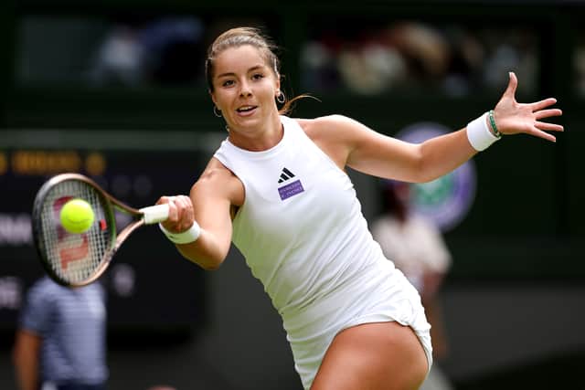 Jodie Burrage will open her Wimbledon singles campaign on Tuesday.