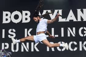 Bobby Vylan of rap duo Bob Vylan performs at Glastonbury festival (Picture: Leon Neal)