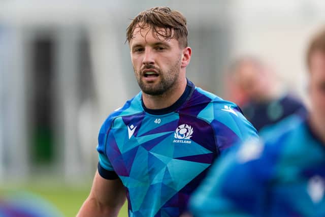 Ben Muncaster during a Scotland rugby training session at the Oriam last week. (Photo by Mark Scates / SNS Group)