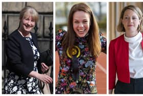 Finance Secretary Shona Robison, Deputy First Minister Kate Forbes and Education Secretary Jenny Gilruth