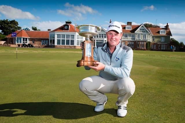 Bob MacIntyre beat Daniel Young by two holes in the final of the 2015 Scottish Amateur Championship at Muirfield after being four down after 18 holes