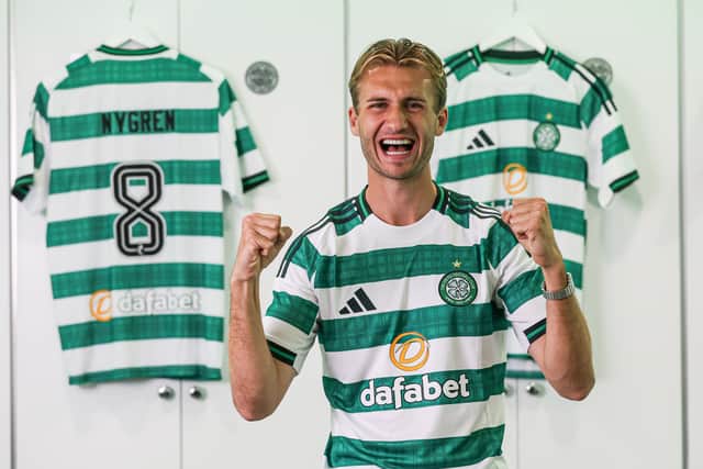 Swedish winger Benjamin Nygren signed for Celtic last week.  (Photo by Craig Williamson / SNS Group)