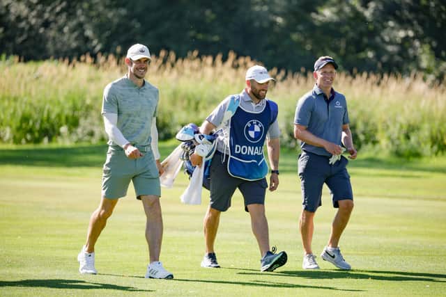 Europe’s Ryder Cup captain Luke Donald played with former Real Madrid star Gareth Bale in the pro-am at Golfclub München Eichenried
