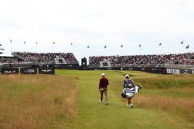 Rory McIlroy walks on the ‘Stadium Hole’ during last year’s Genesis Scottish Open at The Renaissance Club