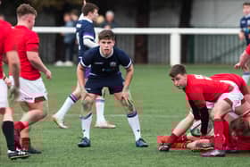 Dan Lancaster in action for Scotland Under 18s against Wales Under 19s in March 2018. 