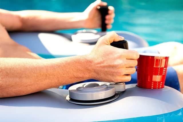 Pop a drink in the cup holder and off you go!