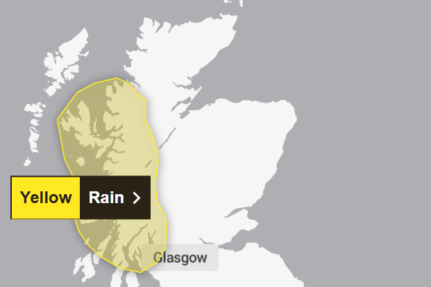 A yellow weather warning has been issued.