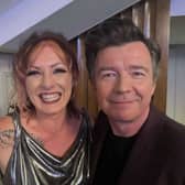 Rhiannon met pop star Rick Astley at the awards ceremony.