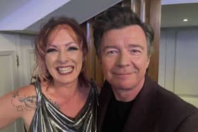 Rhiannon met pop star Rick Astley at the awards ceremony.