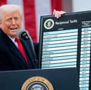 Donald Trump announced sweeping tariffs on imports from many countries on what he called 'Liberation Day' in April (Picture: Chip Somodevilla)