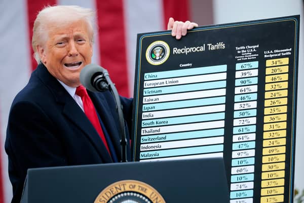 Donald Trump announced sweeping tariffs on imports from many countries on what he called 'Liberation Day' in April (Picture: Chip Somodevilla)
