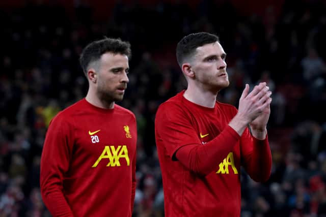 Andy Robertson played with Diogo Jota at Liverpool for five years.