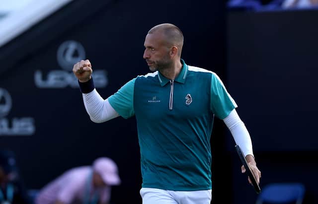 Dan Evans is in second round action at Wimbledon today.