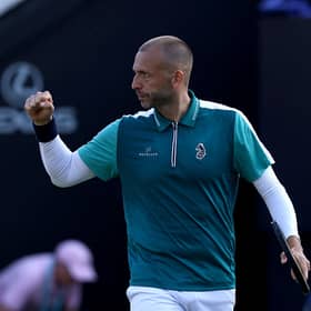 Dan Evans is in second round action at Wimbledon today.
