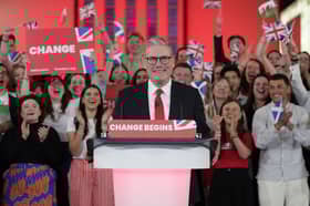 Keir Starmer and Labour supporters celebrate winning the general election last year (Picture: Ricky Vigil)