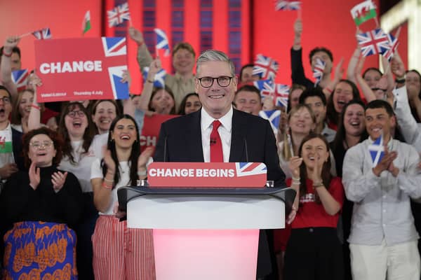 Keir Starmer and Labour supporters celebrate winning the general election last year (Picture: Ricky Vigil)