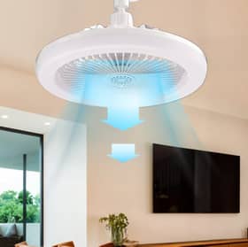 Enjoy a cool breeze in any room just by screwing this into a bulb socket