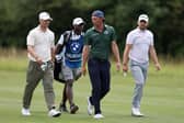 Two-time major winner Martin Kaymer, who now plays on the LIV Golf League, talks with fellow German Marcel Siem on day two of the BMW International Open at Golfclub Munchen Eichenried 