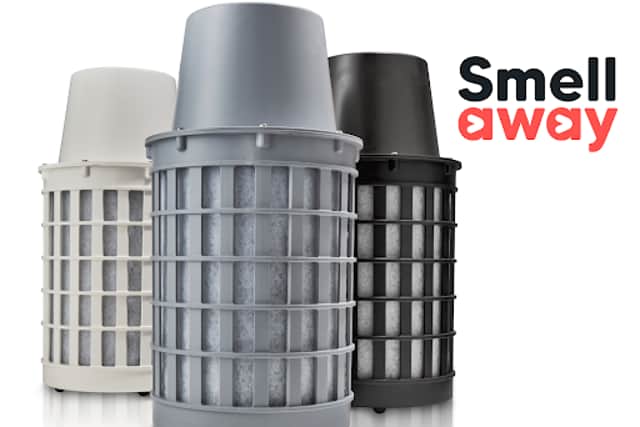 Smell Away’s new HEPA filter removes 99.97% of airborne particles
