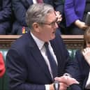 Chancellor Rachel Reeves  crying as Prime Minister Sir Keir Starmer speaks during Prime Minister's Questions