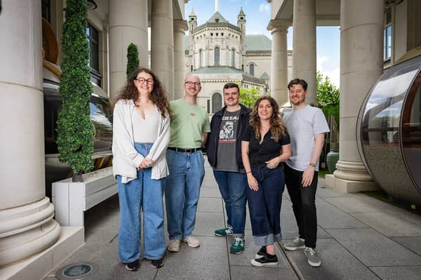 From left, Seon Simpson, Fergus Wachala-Kelly, Colm McCready, Karis Kelly and Simon Sweeney. Three works created by Northern Ireland theatre, dance and arts organisations will be spotlighted as part of an event at the Edinburgh Festival Fringe this summer