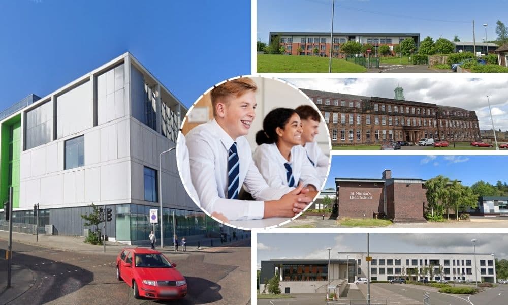 The secondary schools that were among Scotland's top performers for 5