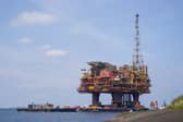 The Brent Charlie oil rig is towed on its way to be dismantled at a yard in Middlesbrough (Picture: Ian Forsyth)