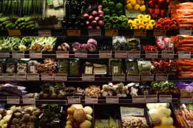 Vegetables in a Whole Foods Market shop in London