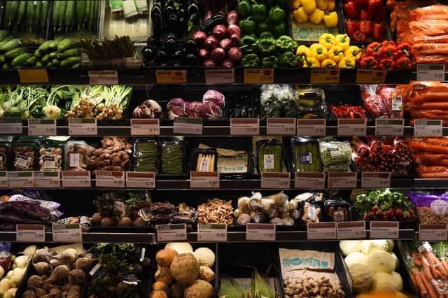 Vegetables in a Whole Foods Market shop in London