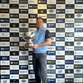 Rory Franssen shows off the trophy after winning the Cardrona Classic presented by Martin Gilbert