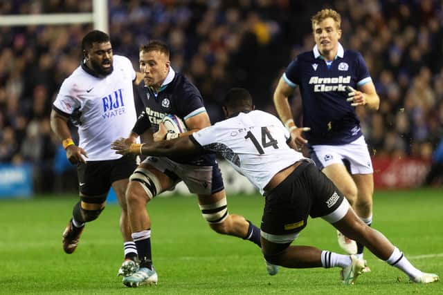 Matt Fagerson in action for Scotland against Fiji when the sides met in Edinburgh in November last year.