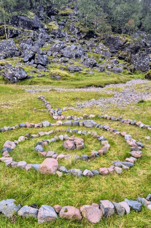 'Rock art' found by NTS rangers in Glencoe.  The charity has urged visitors to resist the trend in order to protect the countryside amid growing numbers of people visiting its sites.