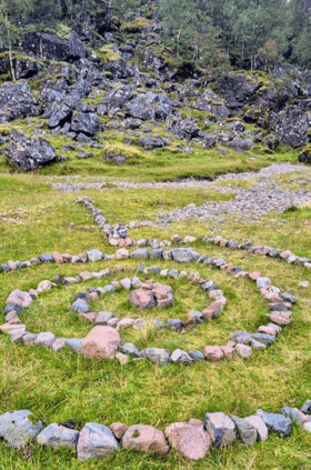 'Rock art' found by NTS rangers in Glencoe.  The charity has urged visitors to resist the trend in order to protect the countryside amid growing numbers of people visiting its sites.
