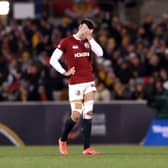 Blair Kinghorn can't hide his dejection after picking up an injury while playing for the Lions.
