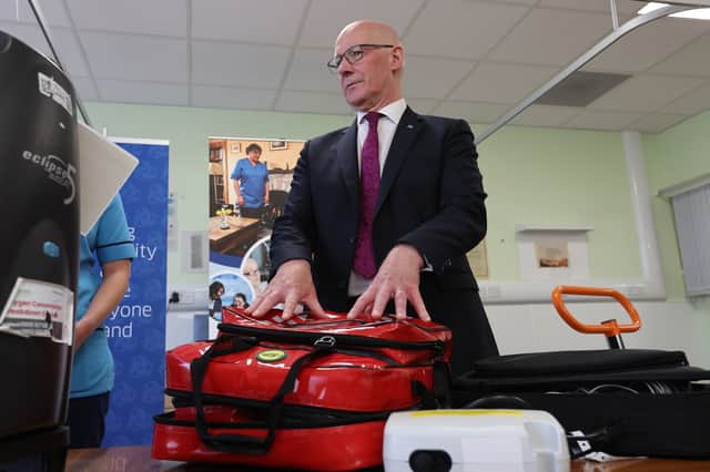 First Minister John Swinney made the comments during a visit to Falkirk Community Hospital on Wednesday