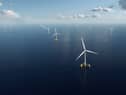 An artist's impression of a floating windfarm
