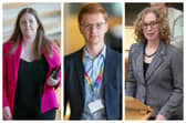 Gillian Mackay MSP, Ross Greer MSP and Lorna Slater MSP