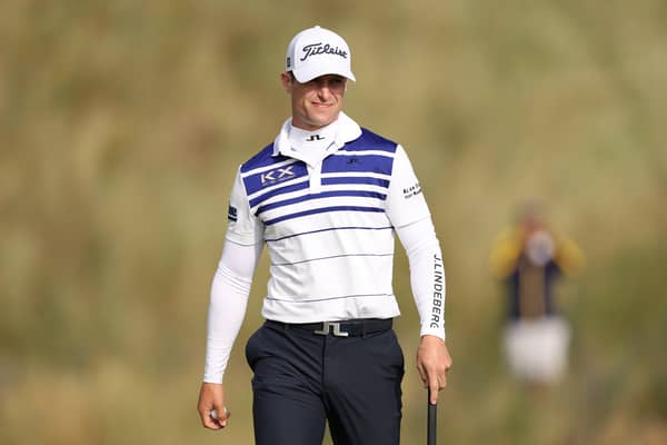 Calum Hill pictured during the first round of the Genesis Scottish Open at The Renaissance Club 
