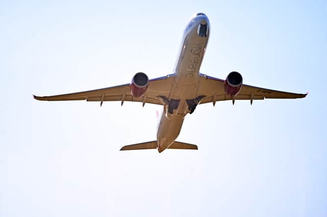 A Virgin Atlantic jet takes off from Edinburgh Airport. Picture: Ken Jack/Getty Images
