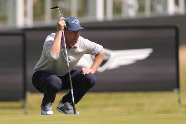 Marcel Siem lines up a putt on day one of the Genesis Scottish Open 