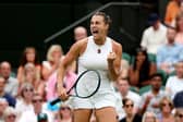 World number one Aryna Sabalenka is hoping to make the Wimbledon semi-finals today.